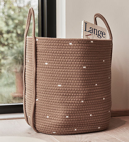 OYOY Opbevaringskurve - 2-pak - Cotton Rope - Dot - 25x28/30x38 