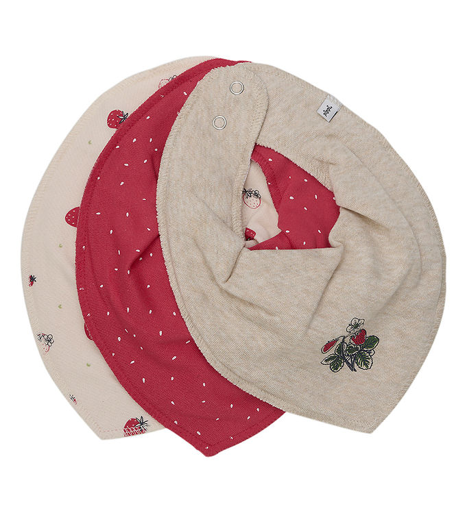 Pippi Baby Savlesmække - 3-pak - True Red