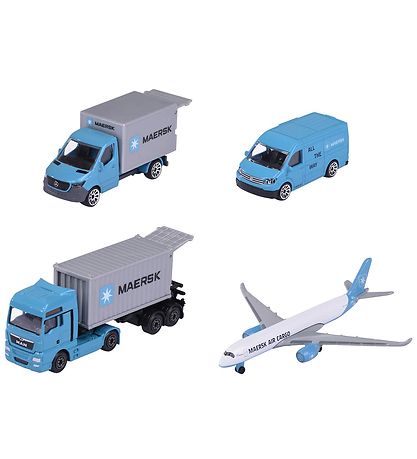 Majorette Legetøj - 4 Dele - Mærsk Logistik Majorette Legetøj - 4 Dele - Mærsk Logistik