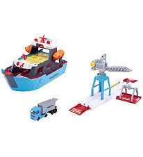 Majorette Legetøj - 30+ Dele - Mærsk Logistik Fragtskib Majorette Legetøj - 30+ Dele - Mærsk Logistik Fragtskib
