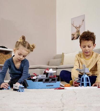 Majorette Legetøj - 30+ Dele - Mærsk Logistik Fragtskib