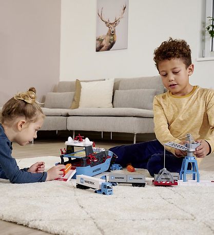 Majorette Legetøj - 30+ Dele - Mærsk Logistik Fragtskib