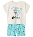 Name It Nattøj - 2-delt - Flamingo - Pool Blue Name It Nattøj - 2-delt - Flamingo - Pool Blue