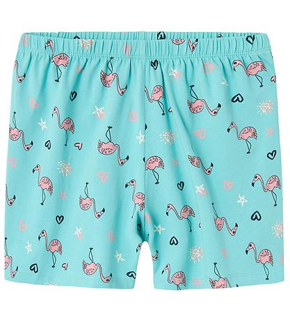 Name It Nattøj - 2-delt - Flamingo - Pool Blue