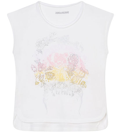Zadig & Voltaire T-shirt - Angel - Hvid m. Print/Similisten Zadig & Voltaire T-shirt - Angel - Hvid m. Print/Similisten