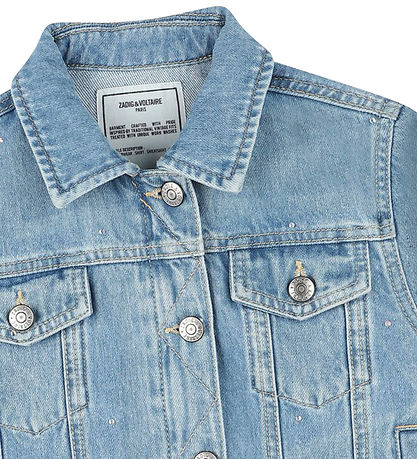 Zadig & Voltaire Denimjakke - Kasyl - Blå m. Similisten