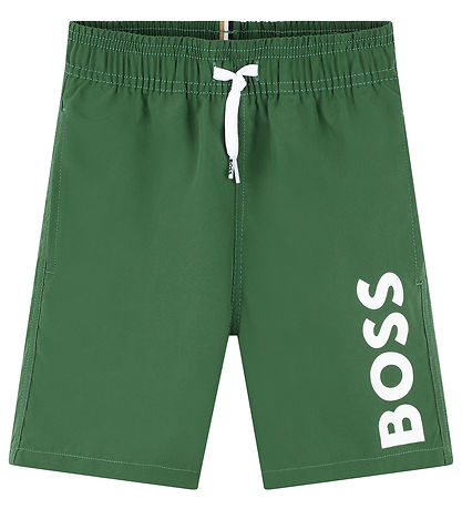 BOSS Badeshorts - Khaki m. Hvid BOSS Badeshorts - Khaki m. Hvid