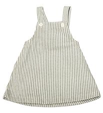 Joha Kjole - Pinafore - Støvet Grøn/Hvid Stribet Joha Kjole - Pinafore - Støvet Grøn/Hvid Stribet