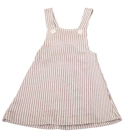 Joha Kjole - Pinafore - Støvet Lilla/Hvid Joha Kjole - Pinafore - Støvet Lilla/Hvid