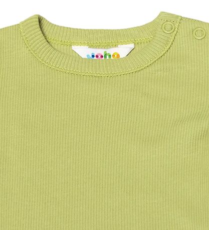 Joha T-shirt - Rib - Støvet Grøn Joha T-shirt - Rib - Støvet Grøn