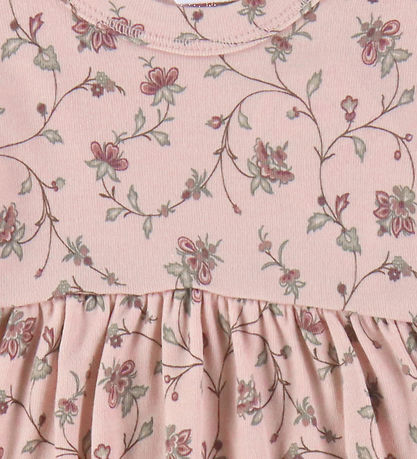 Joha Kjole - Bambus - Støvet Rosa m. Blomster Joha Kjole - Bambus - Støvet Rosa m. Blomster