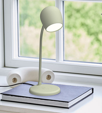 Kreafunk Lampe m. Oplader + Højtaler - Ellie - Dusty Olive