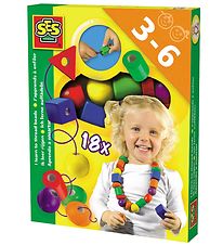 SES Creative Perler - Jeg Lærer At Tråde Perler