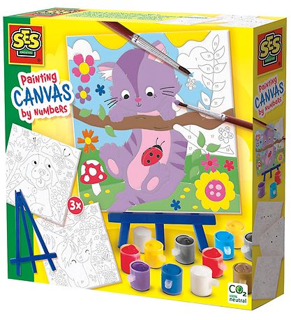 SES Creative Kreasæt - Mal Efter Nummer - Kæledyr SES Creative Kreasæt - Mal Efter Nummer - Kæledyr