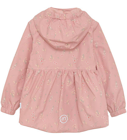 Minymo Sommerjakke - Peach Beige m. Blomster/Flæser