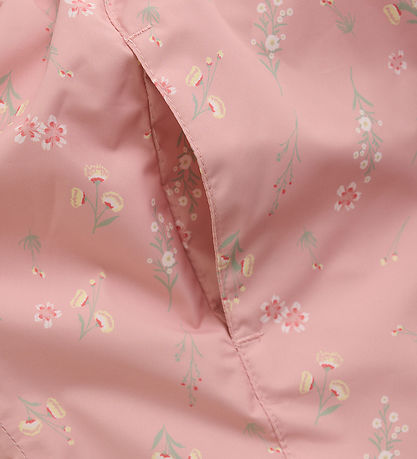 Minymo Sommerjakke - Peach Beige m. Blomster/Flæser