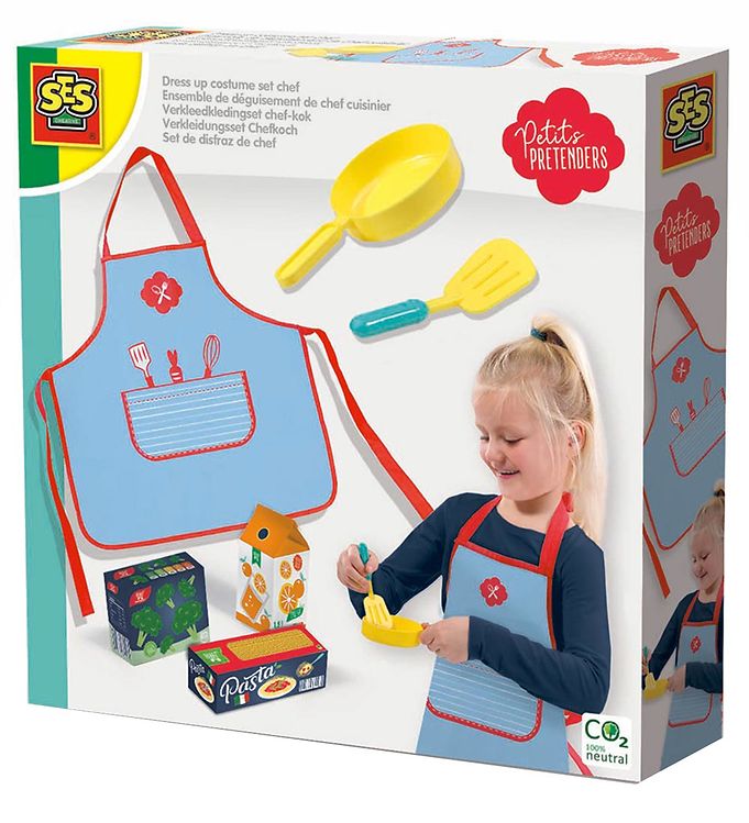 SES Creative Petits Pretenders Dress up costume set chef, Køkken & mad, 3 År