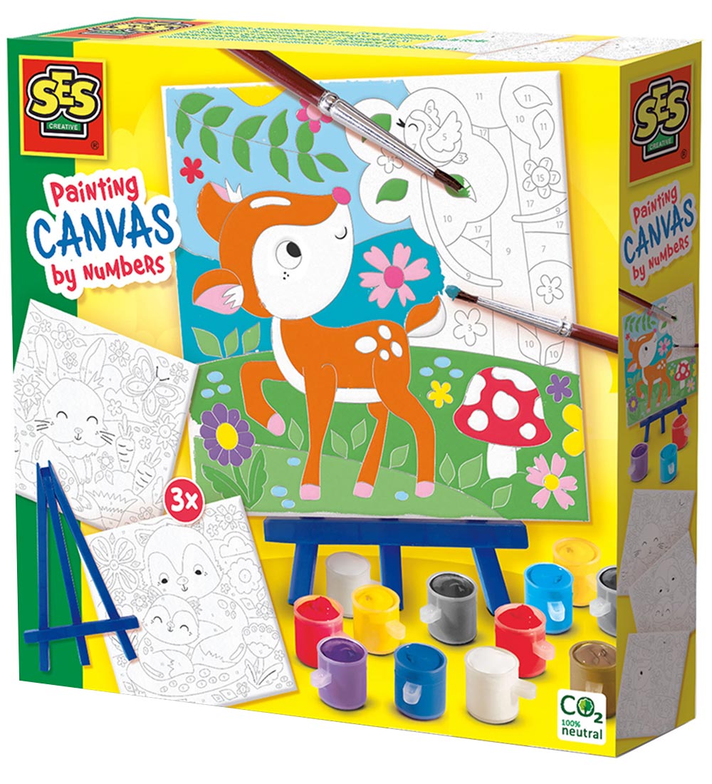 SES Creative Malen nach Zahlen - Waldtiere - SES Creative - One Size - Buntstiftsets