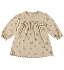 Joha Kjole - Beige m. Panda Joha Kjole - Beige m. Panda