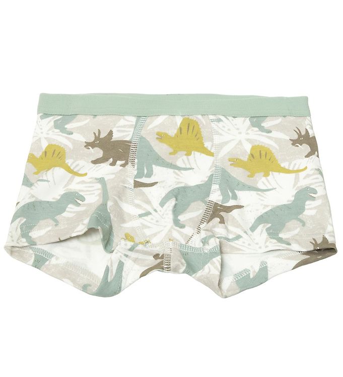 Joha Boxershorts - Off White/Støvet Grøn m. Dino