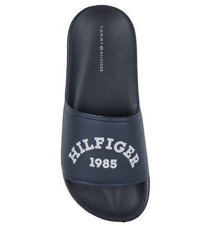 Tommy Hifiger Badesandaler - Logo Pool Slide - Navy m. Hvid