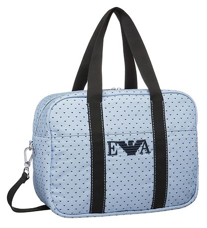 Emporio Armani Pusletaske - Lyseblå/Navy m. Logoer Emporio Armani Pusletaske - Lyseblå/Navy m. Logoer