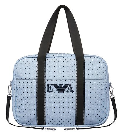 Emporio Armani Pusletaske - Lyseblå/Navy m. Logoer Emporio Armani Pusletaske - Lyseblå/Navy m. Logoer