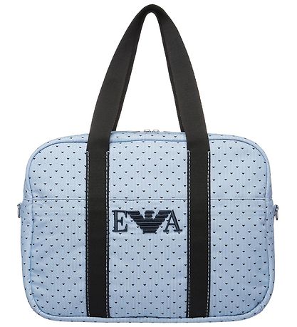 Emporio Armani Pusletaske - Lyseblå/Navy m. Logoer Emporio Armani Pusletaske - Lyseblå/Navy m. Logoer