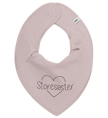 Pippi Teething Bib - Pointy - Violet Ice w. Big sister