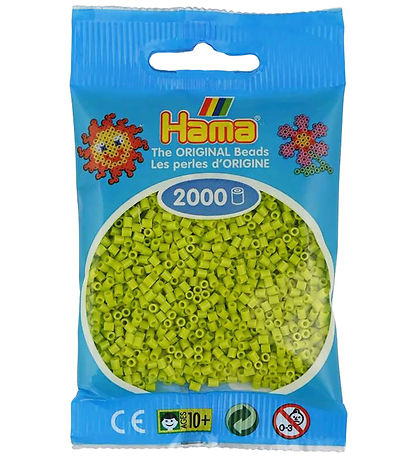 Hama Mini Perler - 2000 stk. - 104 Lime Hama Mini Perler - 2000 stk. - 104 Lime