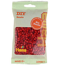 Hama Bio Midi Perler - 1000 stk. - 22 Mørkerød Hama Bio Midi Perler - 1000 stk. - 22 Mørkerød
