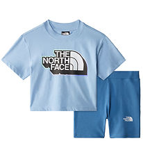 The North Face Shortssæt - T-shirt/Cykelshorts - Steel Blue/Ind The North Face Shortssæt - T-shirt/Cykelshorts - Steel Blue/Ind