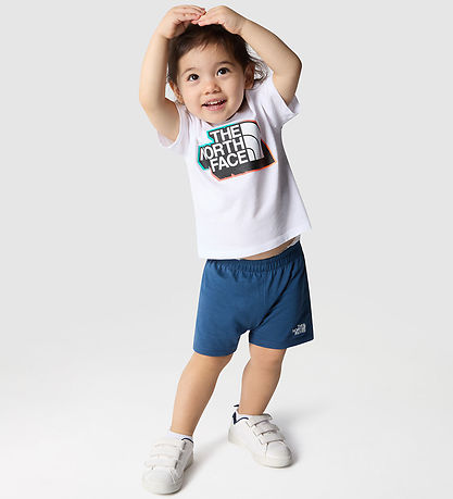 The North Face Shortssæt - T-shirt/Shorts - Hvid/Shady Blue