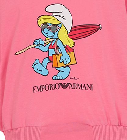 Emporio Armani Kjole - Lyserød m. Smølfine Emporio Armani Kjole - Lyserød m. Smølfine