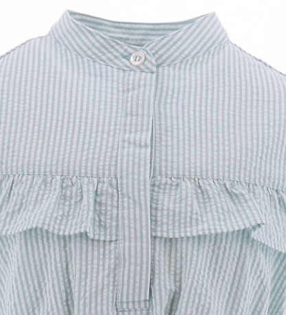 Emporio Armani Kjole - Lyseblå/Hvidstribet Emporio Armani Kjole - Lyseblå/Hvidstribet