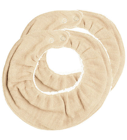Bavoir à bave Fabelab - Ruffle - 2 Pack - Wheat