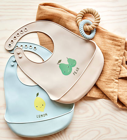 OYOY Hagesmække - Silikone - 2 stk. - Yummy - Minty/Camel OYOY Hagesmække - Silikone - 2 stk. - Yummy - Minty/Camel