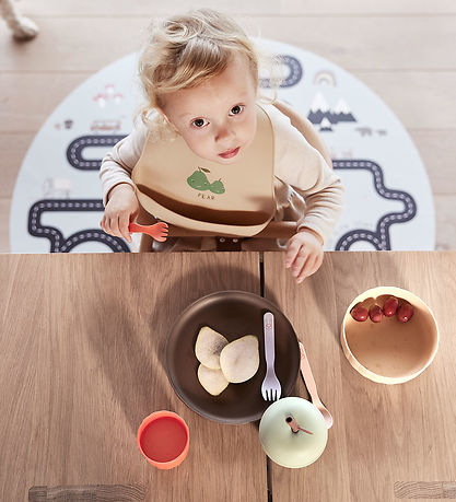 OYOY Hagesmække - Silikone - 2 stk. - Yummy - Minty/Camel OYOY Hagesmække - Silikone - 2 stk. - Yummy - Minty/Camel