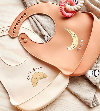 OYOY Hagesmække - Silikone - 2 stk. - Yummy - Caramel/Butter OYOY Hagesmække - Silikone - 2 stk. - Yummy - Caramel/Butter