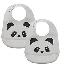 Liewood Hagesmække - Silikone - 2-pak - Tilda - Panda Dumbo Grey Liewood Hagesmække - Silikone - 2-pak - Tilda - Panda Dumbo Grey