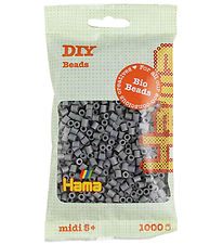 Hama Bio Midi Perler - 1000 stk. - 17 Grå Hama Bio Midi Perler - 1000 stk. - 17 Grå