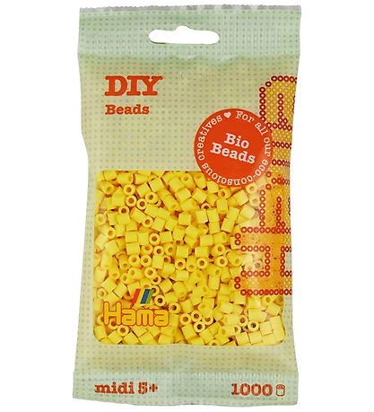 Hama Bio Midi Perler - 1000 stk. - 103 Lysegul Hama Bio Midi Perler - 1000 stk. - 103 Lysegul