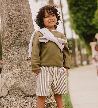 Les Deux Badeshorts - Stan Stripe - Mustard Yellow/Light Ivory Les Deux Badeshorts - Stan Stripe - Mustard Yellow/Light Ivory