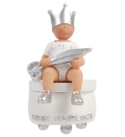 BAMBAM Krukke Til Første Hårlok - 9 cm - Hvid BAMBAM Krukke Til Første Hårlok - 9 cm - Hvid