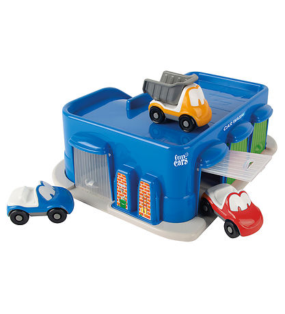 Dantoy Vaskehal - Funcars m. 3 Biler - Blå Dantoy Vaskehal - Funcars m. 3 Biler - Blå