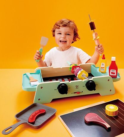 Hape Legemad m. Lyd/Lys - Træ - Sizzling Griddle & Grill BBQ Hape Legemad m. Lyd/Lys - Træ - Sizzling Griddle & Grill BBQ