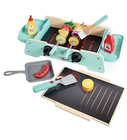 Hape Legemad m. Lyd/Lys - Træ - Sizzling Griddle & Grill BBQ Hape Legemad m. Lyd/Lys - Træ - Sizzling Griddle & Grill BBQ