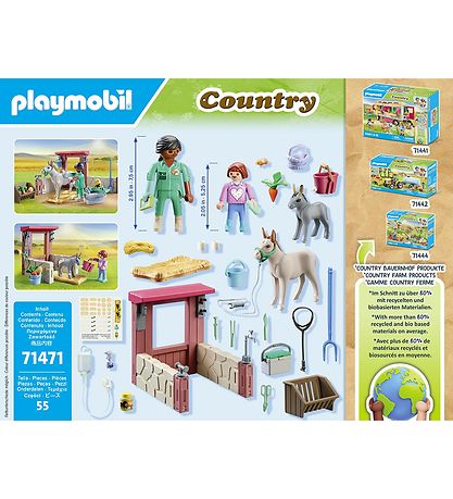 Playmobil Country - Veterinærmission med Æs... - 71471 - 55 Dele