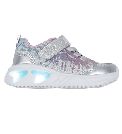 Geox Sko m. Lys - Assister - Silver/Pink Geox Sko m. Lys - Assister - Silver/Pink