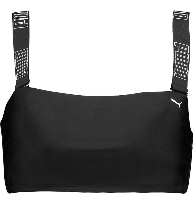 Puma Bandeau Bikini Top Sort/Hvid X-Small Dame